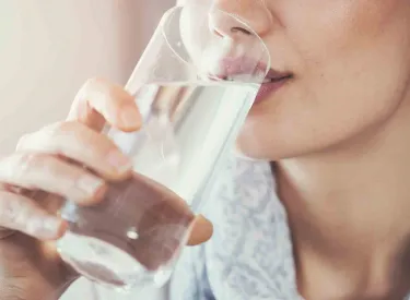 Woman drinking water